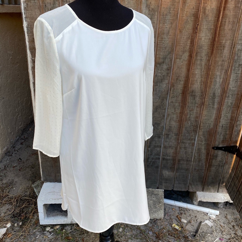 NWT DKNY cream/ivory tunic top